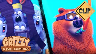 Underwater Yummy Grizzy & The Lemmings Cartoon
