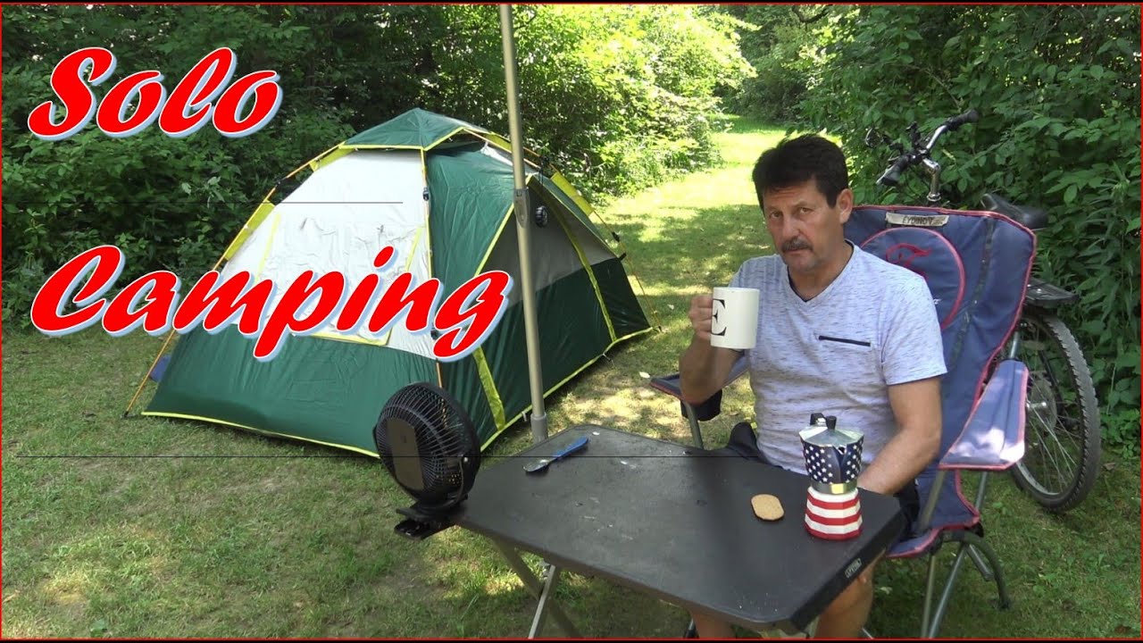 Solo Rustic Tent Camping at Lake Hudson near Michigan - Ohio Boarder