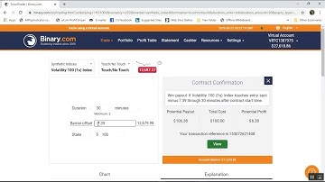 Zaga Volatility indices Rise and fall Trading, Touch and No touch option
