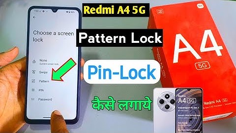 Redmi A4 5G Screen Lock Setting | Redmi a4 5g me pattern,pin lock kaise lagaye