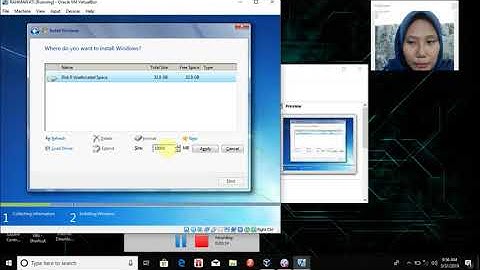 Tutorial menginstal windows 7 Dan membagi partisi hardisk menggunakan virtual box