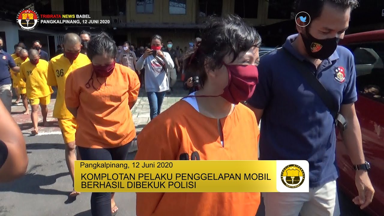 KOMPLOTAN PELAKU PENGGELAPAN MOBIL RENTAL DI BANGKA  DIBEKUK POLISI