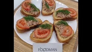 Бутерброды с печенью трески и томатом: рецепт от Foodman.club Бутерброды с печенью трески и томатом: рецепт от Foodman.club