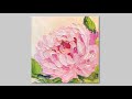 Acrylic Abstract Flower Painting /Peony/ Tutorial for Beginners/ Palette knife Painting