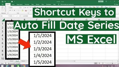Shortcut Key to Auto Fill Date Series in MS Excel | Auto Fill Date Series in MS Excel Shortcut Keys