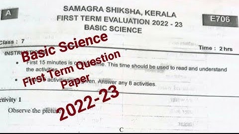 7th Std Basic Science First Term question paper 2022-23