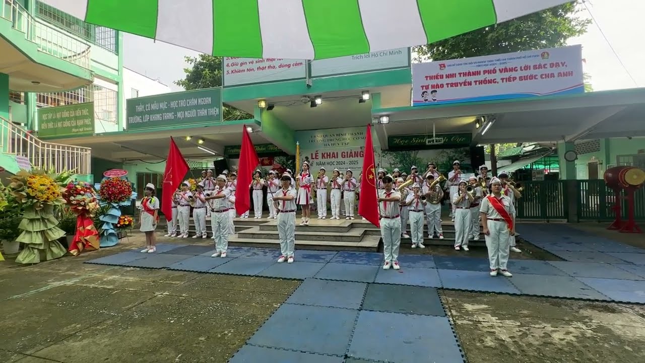 Nghi lễ chào cờ - Lễ Khai giảng năm học 2024-2025 Trường THCS Hà Huy Tập Quận Bình Thạnh