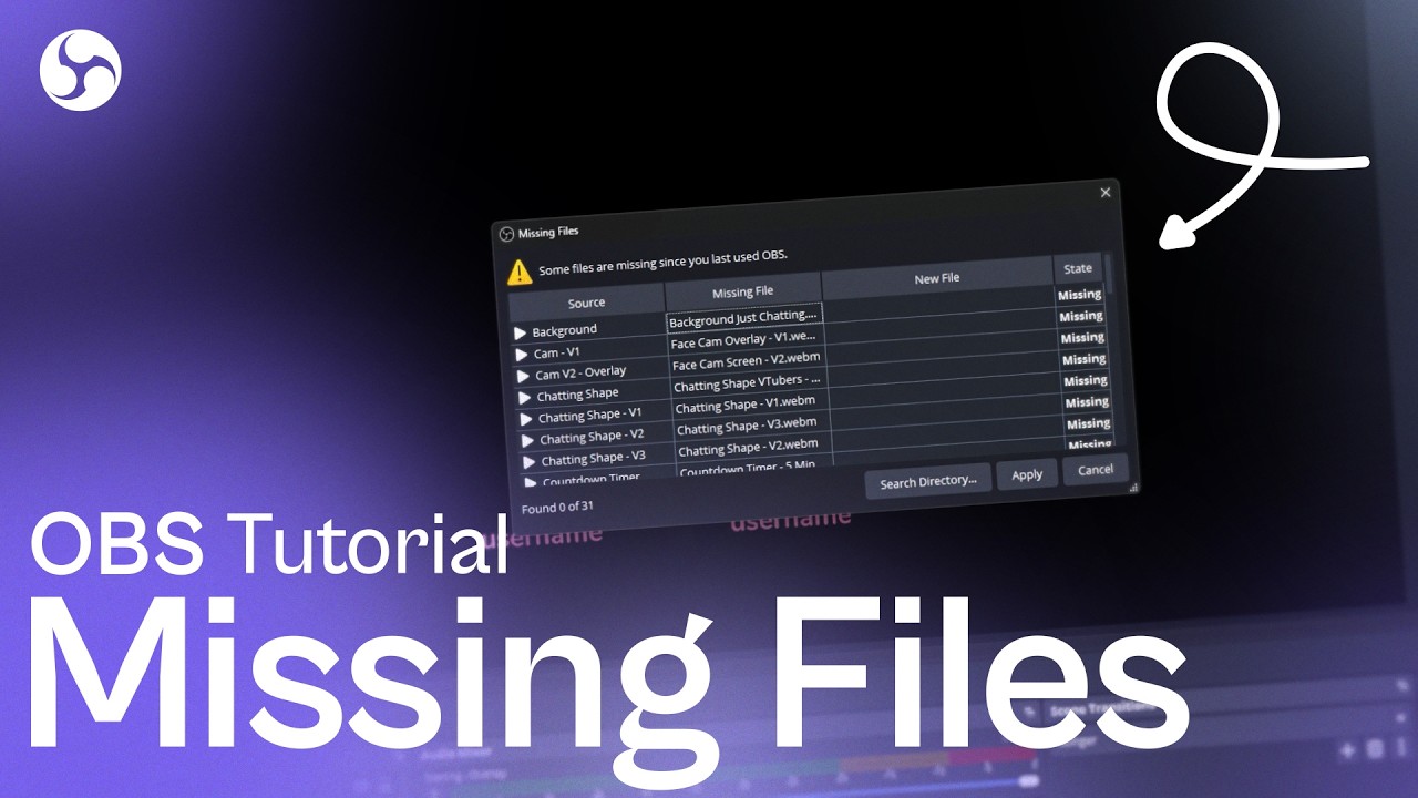 Fix Missing Files in OBS Studio | Easy Step-by-Step Guide - YouTube