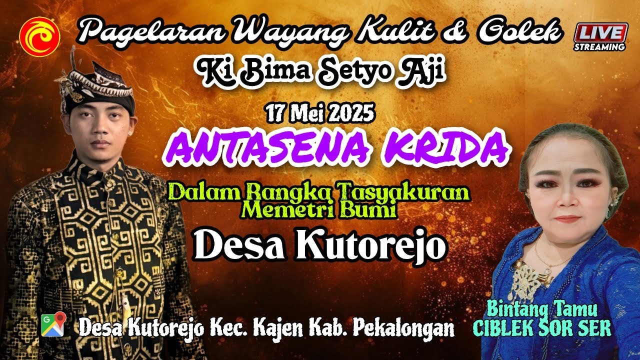 LIVE🔴 WAYANG KULIT 💥LAKON ANTASENA KRIDA || SANGGAR CANDRA BIRAWA @kibimasetyoaji