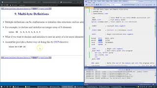 8.3 Multi-byte Definitions, compared to C arrays