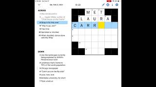 NYT daily mini crossword puzzle(27-02-2021)