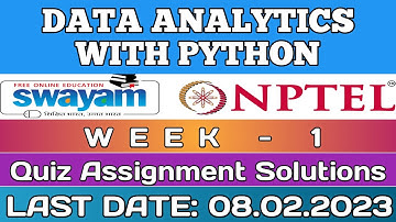 NPTEL DATA ANALYTICS WITH PYTHON WEEK 1 ASSIGNMENT ANSWERS | 2023
