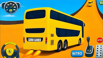 Crazy Bus Mega Ramp Impossible Racing - Bus Stunts Racing - Bus Simulator 3D - Android Gameplay