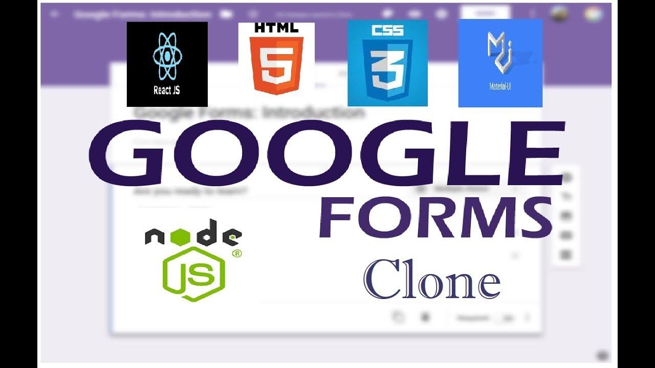 Build Google Forms Clone with app guide using MERN - Typescript - SCSS ...
