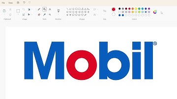 How to draw the Mobil logo using MS Paint | How to draw on your computer