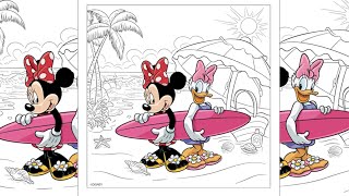 Mini and Daisy going surfing - Happy Color® app – Color by Number screenshot 5