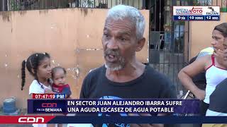 En sector Juan Alejandro Ibarra sufre una aguda escases de agua potable