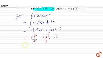 If `f^(prime)(x)=8\\ x^3-2x ,\\ \\ f(2)=8,` find `f(x)` .