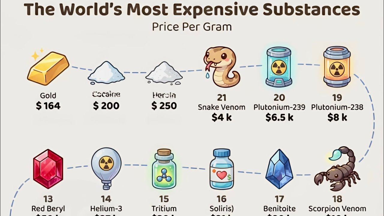 The Most EXPENSIVE Substances on Earth(1 costs $62 Trillion per gram)
