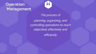 Module 4  Operations Management & Responsibilities of Operations Division