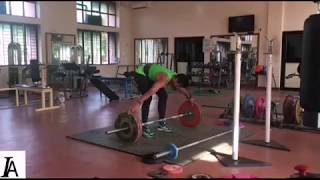 LONG JUMP - Olympian Ankit Sharma weight training session at national camp trivamdrum Kerala