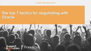 Webinar: The top 7 tactics for negotiating with Oracle