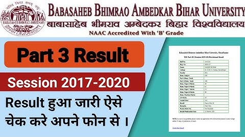 Bihar University Part 3 Result हुआ जारी।BRABU Part 3 Result 2021|How to Check Brabu Part 3 Result