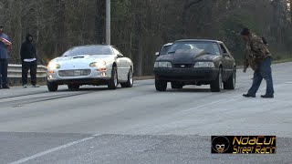 PROCHARGED STANG VS LS CAMARO ON NITROUS