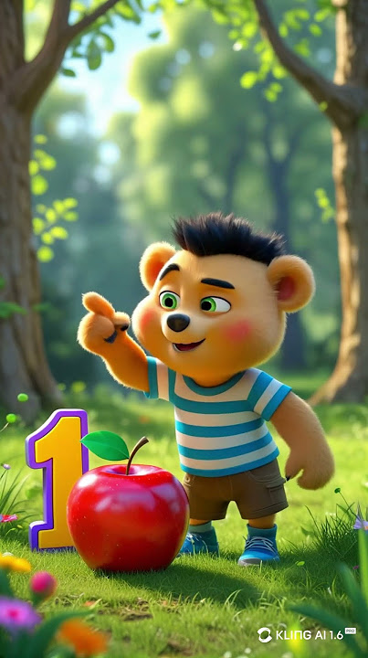 Let's learn the number 1 with a bear named Misha