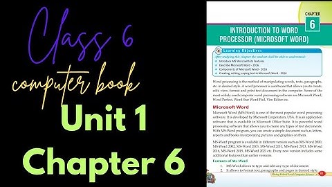 Class 6 computer book unit 1 chapter 6 // All Exercise \\ chapter 6// English Medium unit 1