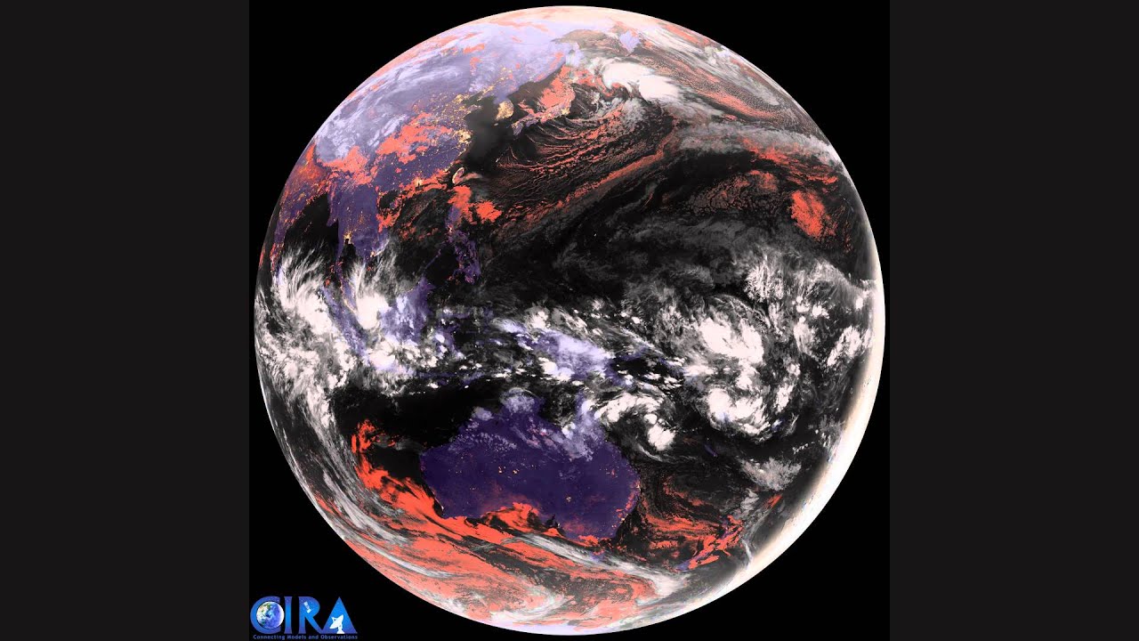 Earth from Geostationary Orbit - 4K - Frames captures from Himawari-8 satellite.