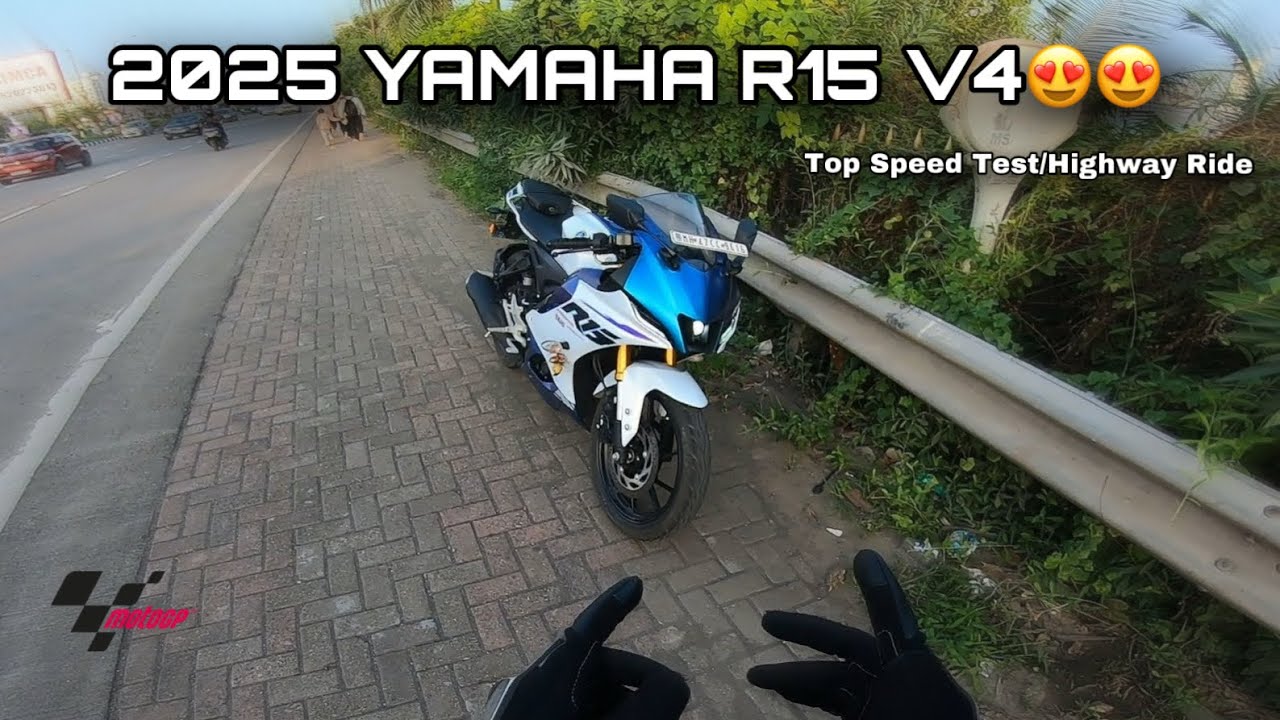 2025 NEW R15 V4 - Matte Pearl White Color // Speed Test & Highway Ride 😍🫶🏻