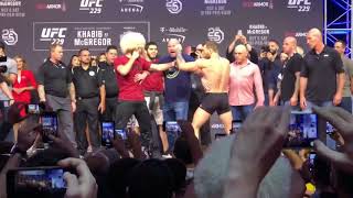 CONOR MCGREGOR AND KHABIB NURMAGOMEDOV UFC 229 STAREDOWN