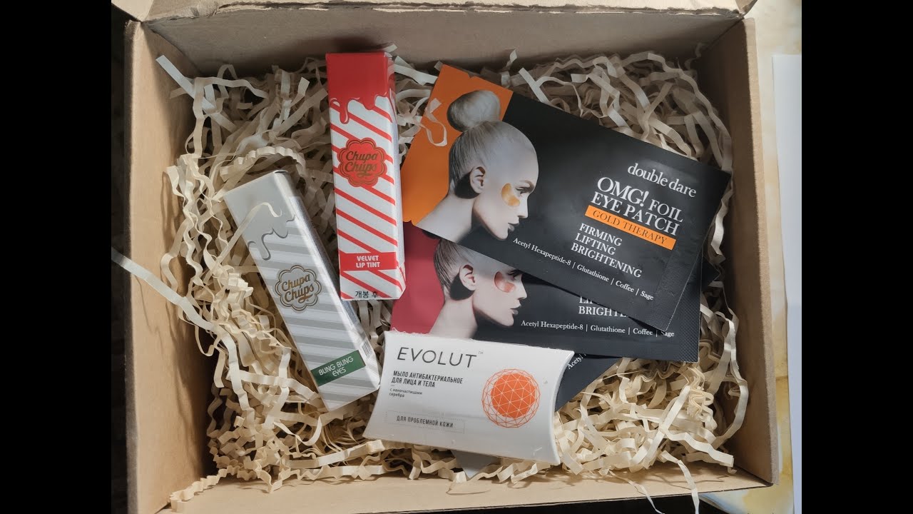Обзор заказа с сайта CubeBeauty. Косметика Chupa Chups. Патчи Double Dare OMG