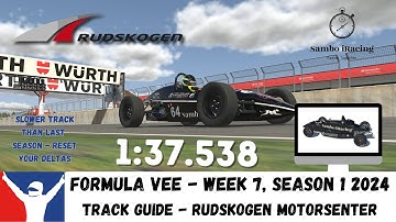 iRacing Formula Vee Rudskogen Motorsenter Track Guide - 1:37.538 - iRacing Tips Week 7 S1 