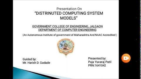 Fundamentals: Distributed Computing Models