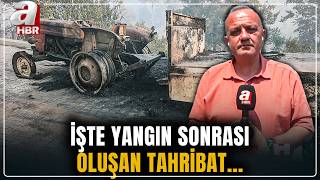 A Haber Fethiye'de yangın bölgesinde! İşte yangının yol açtığı tahribat... | A Haber