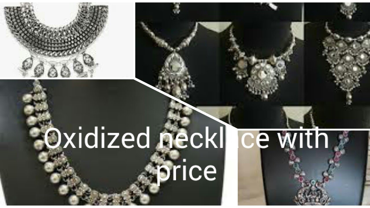 Oxidized necklace design with price 