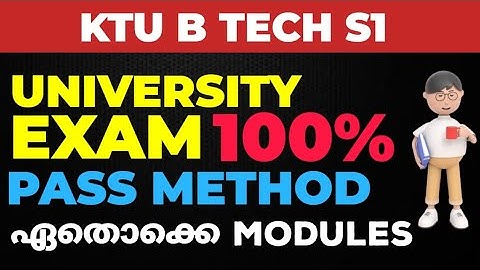 MR ENGINEER KTU BTECH S1 PASS UNIVERSITY EXAMINATION