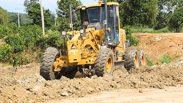 Amazing New Technique for Building Mountain Road Foundations by Heavy Equipment SDLG G9190 Grader