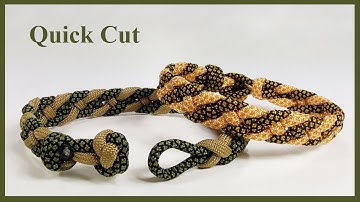 Easy 4 Strand Braided Paracord Bracelet. The "Snake Weave" With Diamond Knot