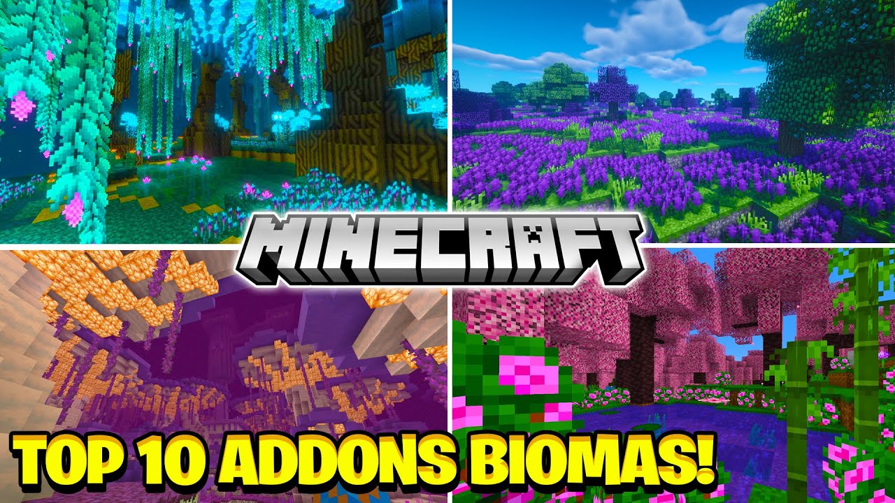 🔥TOP 10 MELHORES ADDONS DE BIOMAS PARA SEU MINECRAFT BEDROCK! (MCPE ...