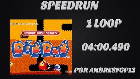 Dig Dug (namco) 1 Loop in 04:00.490 Speedrun Former World Record by andresfgp13