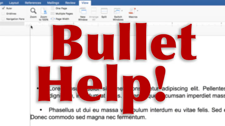 How to fix bullets in Microsoft Word - TUTORIAL - QUICK FIX