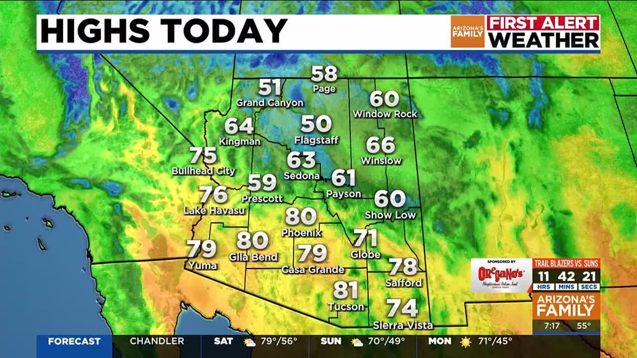 Cooler weather ahead for Phoenix area - YouTube