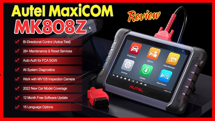 2024 Autel MaxiCOM MK808 MK808S Full System Diagnostic Tablet Newly Adds  AutoAuth for FCA SGW and Active Test