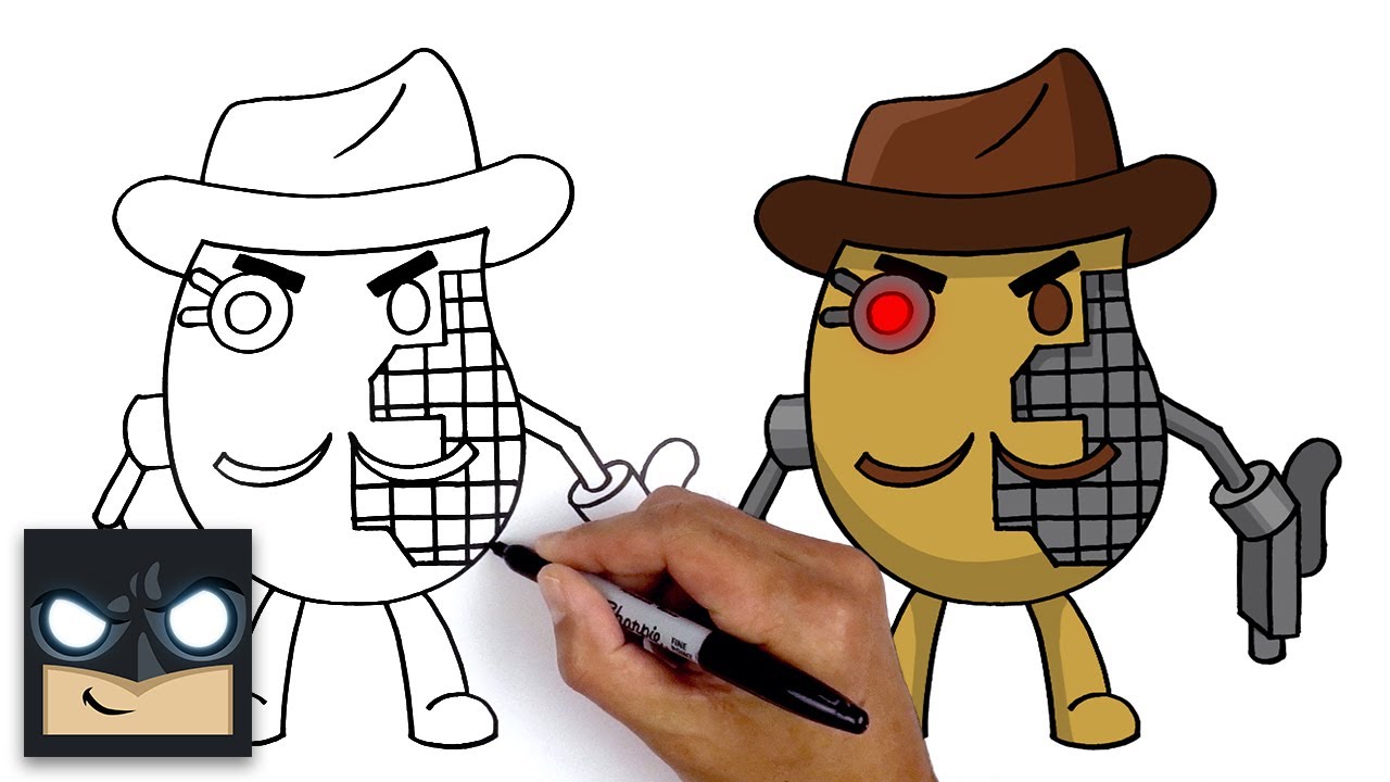 How To Draw Cyborg Mr P Roblox Piggy - mr smart roblox