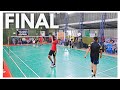 Sarang  navaneeth vs amarjith  midhilesh  moyaram kerala state level badminton tournamentfinal