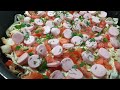Наш завтрак. Пицца из лаваша, быстро и вкусно