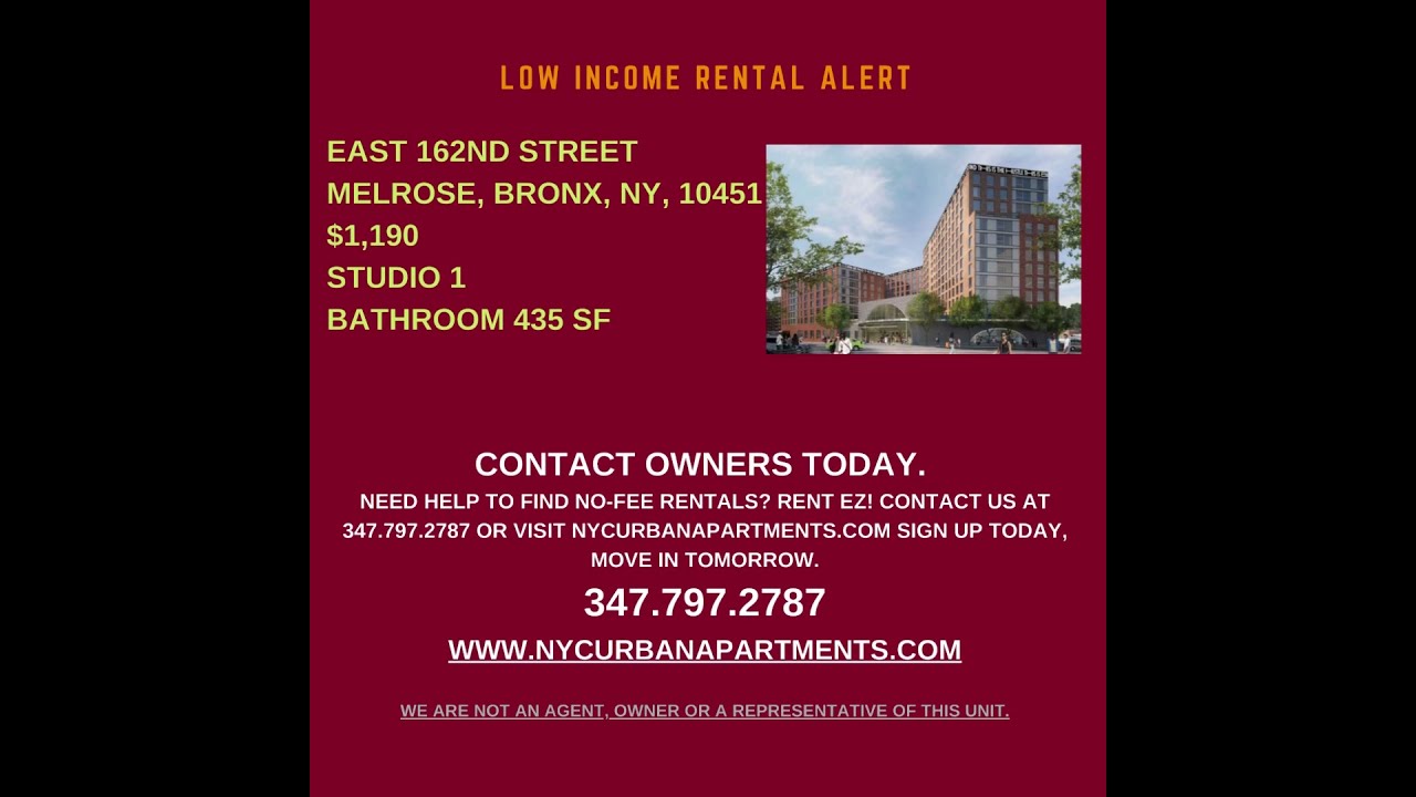 Low Income Alert On East 162nd Street